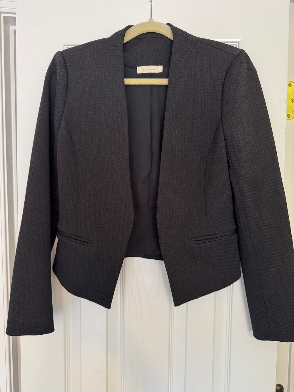 Tailored Black Open-Front Women's Blazer Jacket